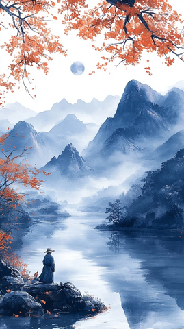 渔翁木匠河畔秋月