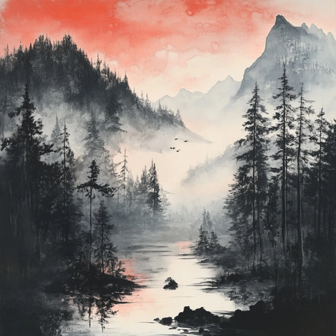 北方森林魔法墨色