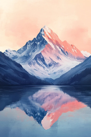 山间晨雾与柔和光影