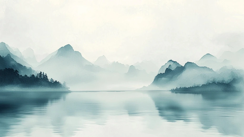 雾山静水空灵境