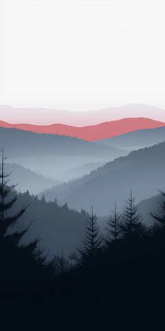 简约线条山脉图形设计