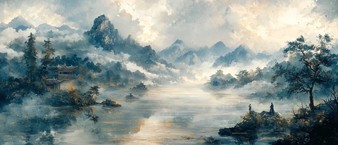 潮起潮落山水间