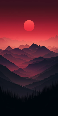 山脉渐变暗色顶端