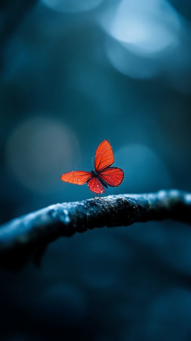 鸟影浮光自然静谧