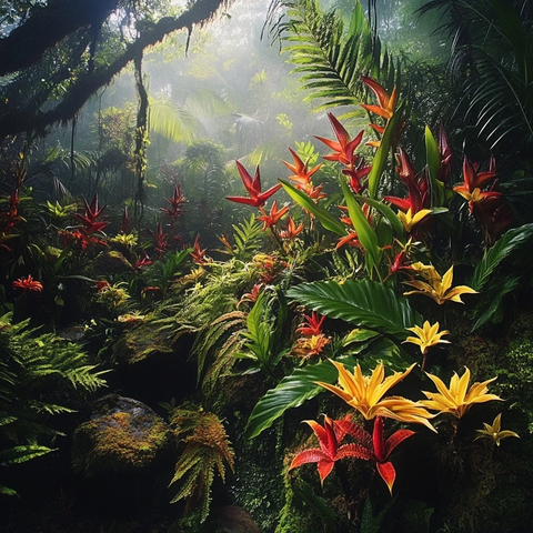 热带植物与蕨类密林