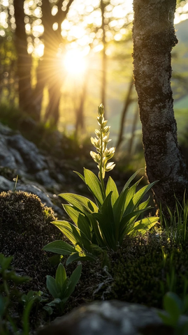 夕阳下山时的假乌头