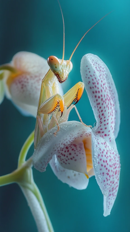 兰花螳螂与授粉昆虫共生