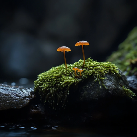 藻苔上的真菌与水石