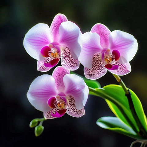 粉白兰花背光照