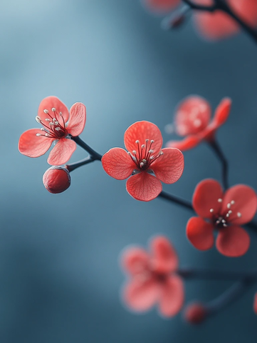 小红荔枝花摄影作品