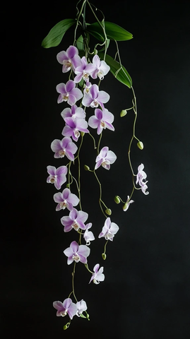 紫色兰花藤蔓悬挂