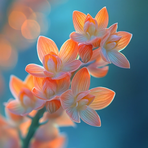 柔光中的精致兰花