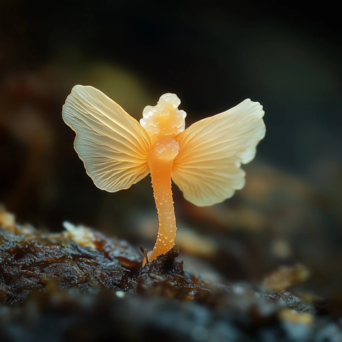 天使形状小型真菌照片