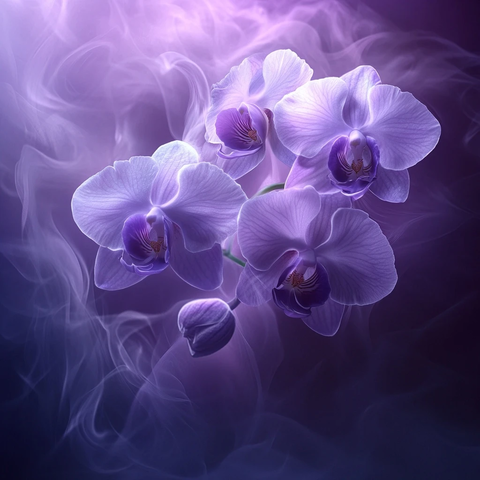 幽雾中浮光兰花