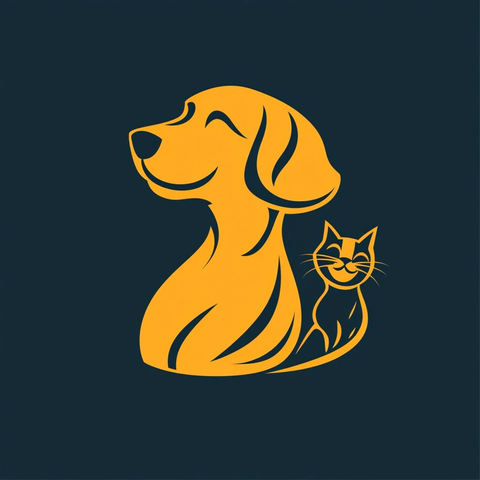 宠物狗与猫标志设计