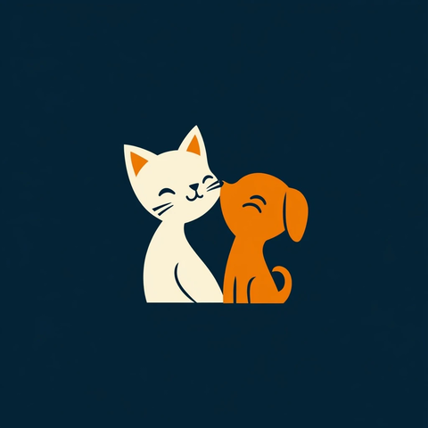 猫狗诊所标志设计