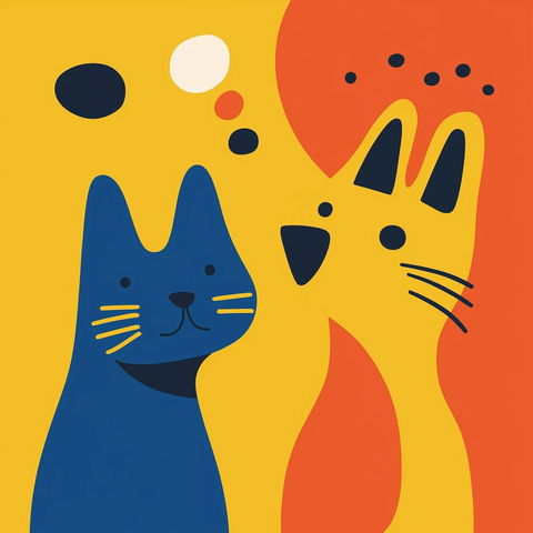 狗狗猫咪象形文字图案