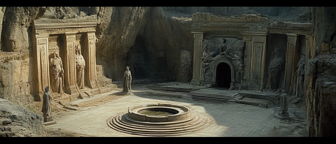 神秘古老的石质洞穴遗址