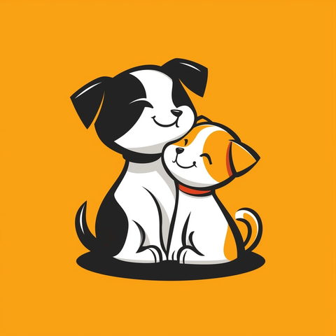 猫狗卡通标志设计