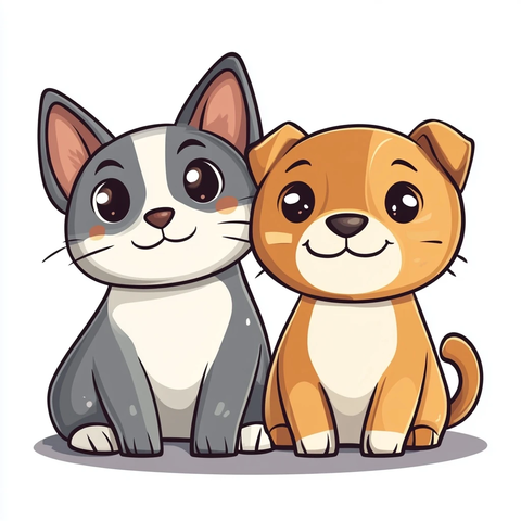 可爱猫咪狗狗社交