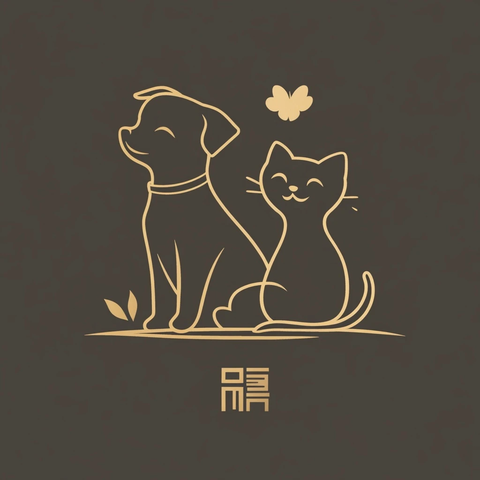 美宠官宠物剪影图标设计