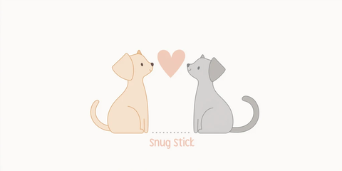 狗狗猫咪尾巴心形贴纸