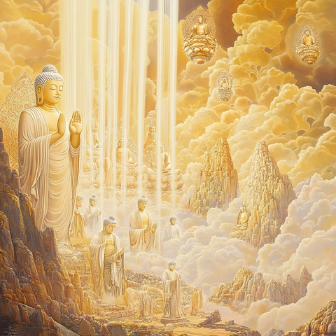 云端上的众佛像全景