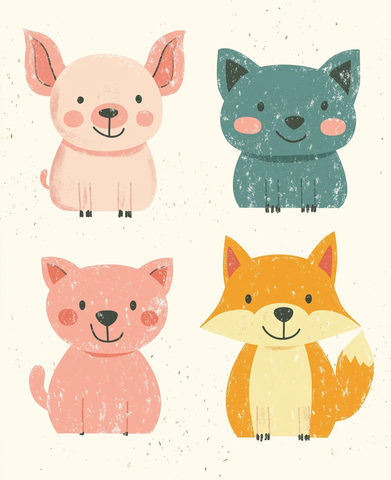 小狗小猪小猫小狐狸