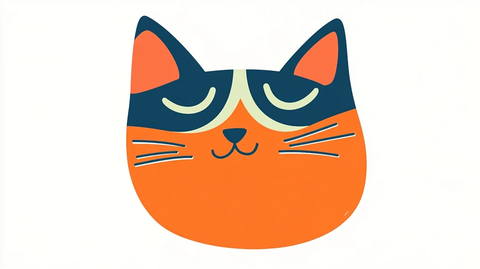 波西米亚风猫脸表情绘本