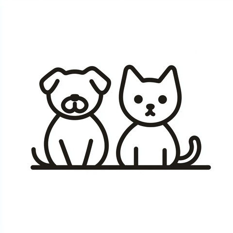 狗和猫坐在一起