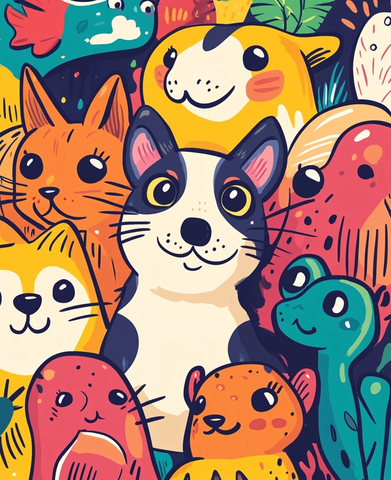 卡通动物插画合集