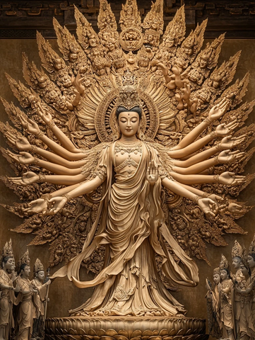 千手观音佛像雕塑艺术