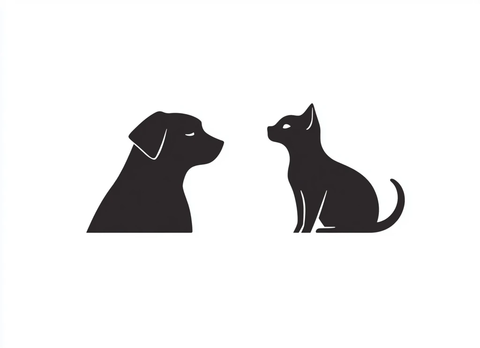 猫狗矢量标志设计