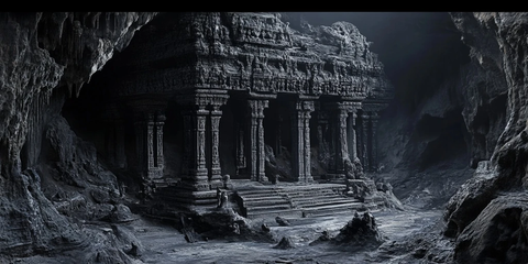 神秘山洞中的古老遗迹