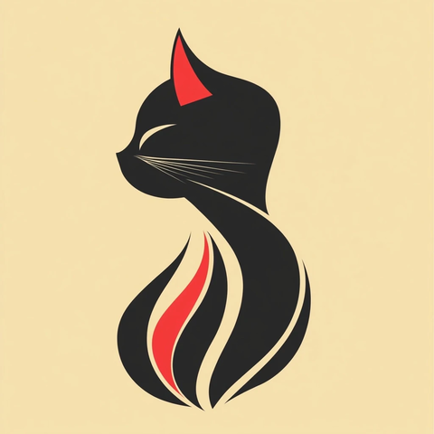 扁平设计猫矢量图标