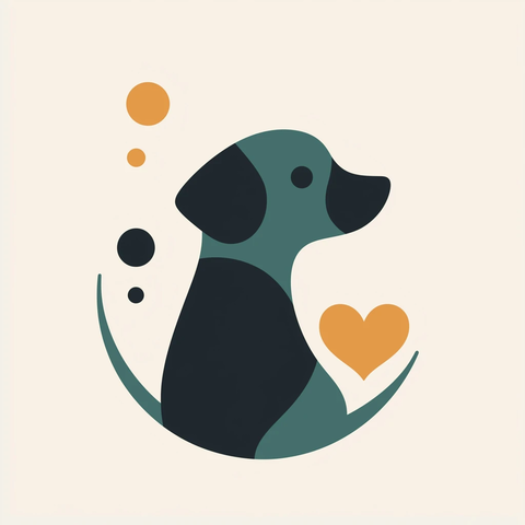 宠物保健品抽象狗轮廓标志