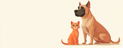 猫咪依偎大狗旁