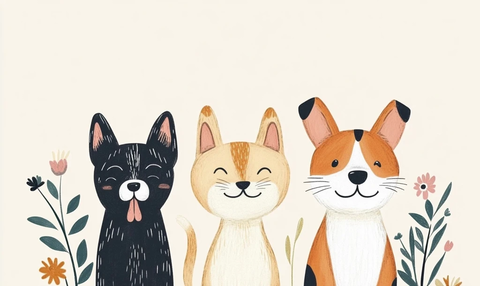 宠物感谢卡片空白中心