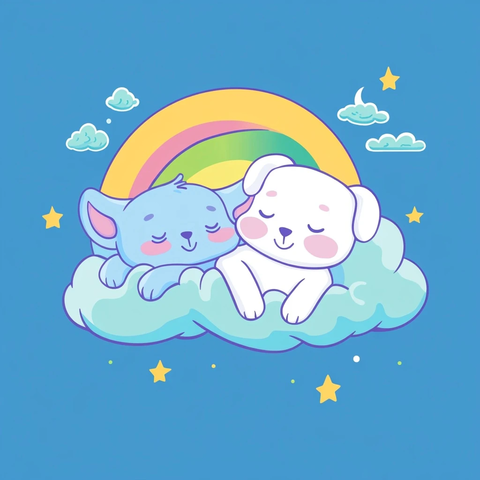 天堂猫狗和谐共处