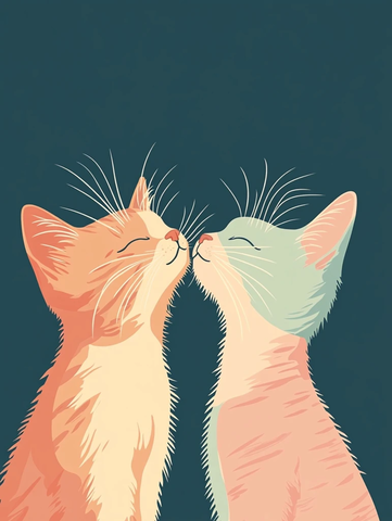 两只猫的眼神交流