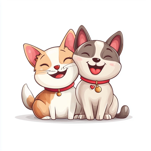 狗狗猫咪卡通吉祥物设计