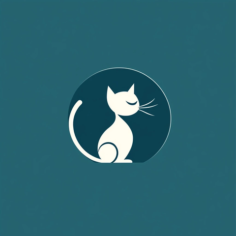 都市简约猫咪心理疗法标识