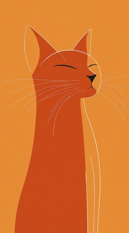 微笑猫咪矢量插画