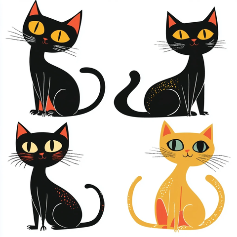 玛丽布莱尔风格小猫剪贴画