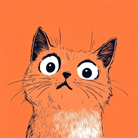 橙色背景趣味恤设计