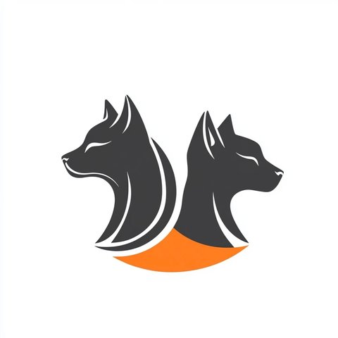 猫咪狗狗按摩服务标志