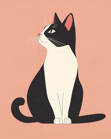 玛丽布莱尔风格猫咪插画