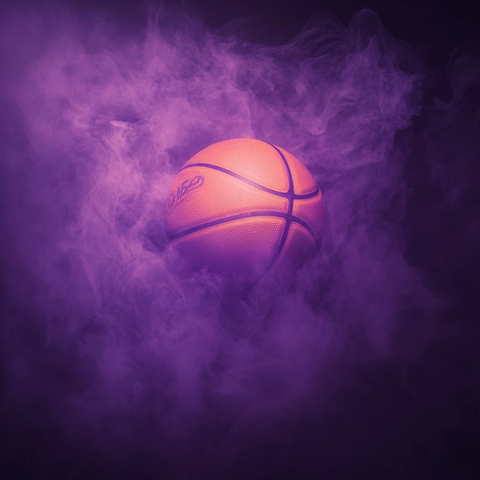 篮球紫烟背景