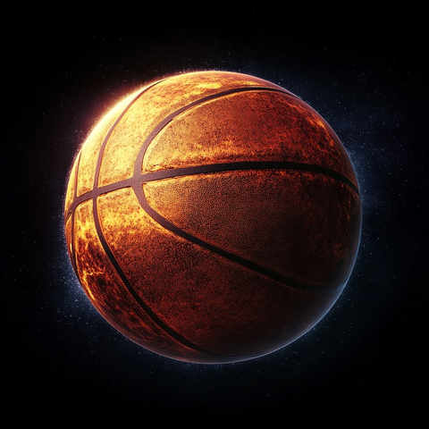 篮球与镜头圆形拼接