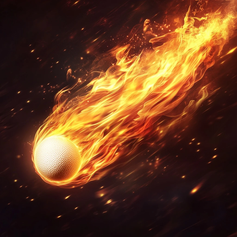 火焰尾迹飞驰的亮白